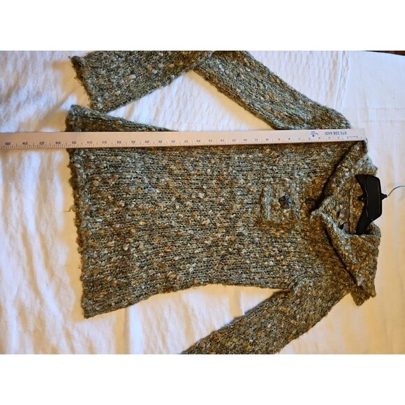 BKE Marbled Green Size Small Two Button Sweater Long Sleeve - Picture 6 of 7